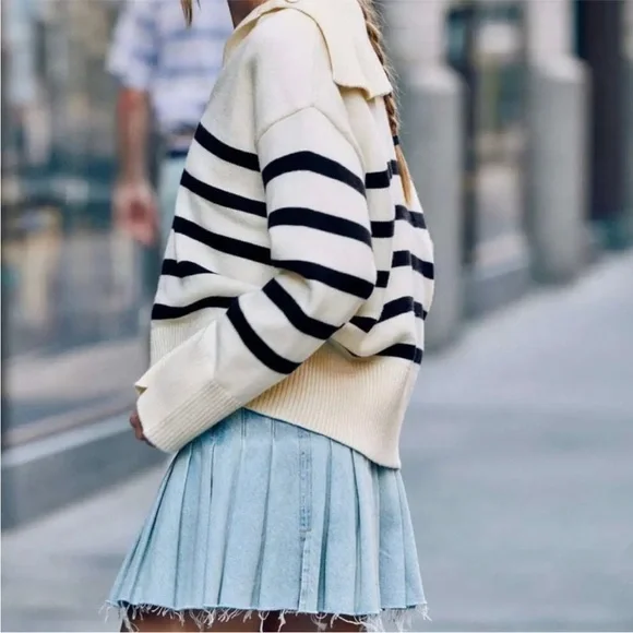 NWT Zara Stripe Sweater - Picture 3 of 5